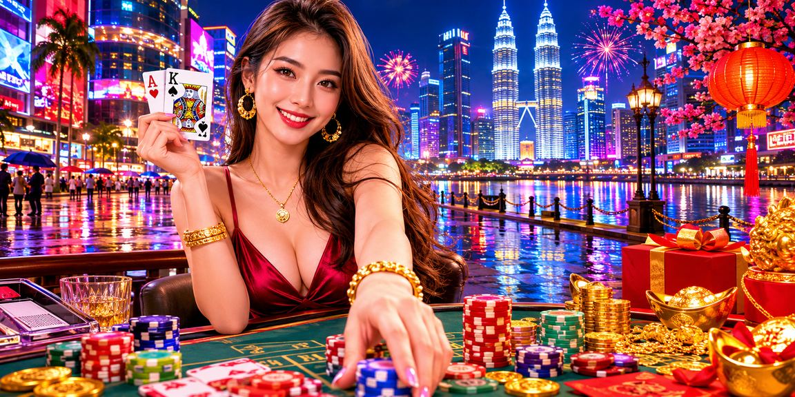 Meja baccarat dengan permainan gaya Melayu di Kuala Lumpur